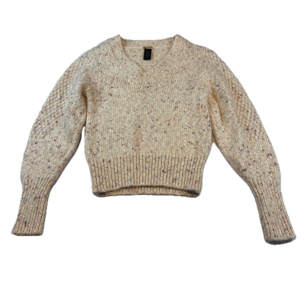 Magaschoni Sweater Womens S Pink Speckled Textured Knit Wool‎ Alpaca Blend Fuzzy